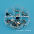 transparent flower shape Nail Art empty jewelry container plastic box